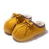 New ethnic style bow slippers autumn and winter indoor home velvet warm anti-skid cotton slippers