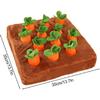 Carrot Dog Toys-Carrot Snuffle Mat for Dogs,Interactive Dog Plush Puzzle Toys,2 in 1 Non-Slip Nosework Feed Games Pet Stress Relief with 12 Carrots