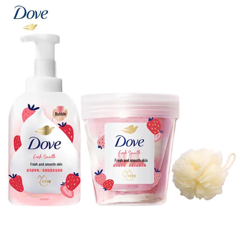 DOVE Sweet Strawberry & Oatmeal Milk Bath Set