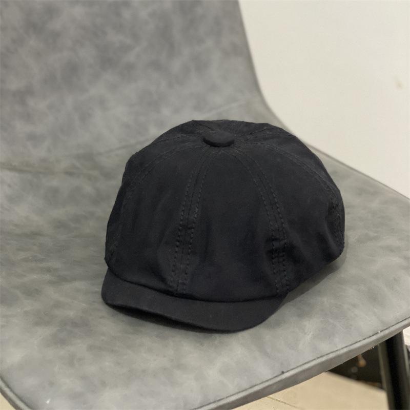 JYL TS DIY Washed Beret Women Spring Korean Solid Color Painter Hat Cotton