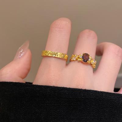 Oval Open Ring Light Luxury High Sense Ring Niche Fashion Versatile Jewelry
