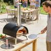 Outdoor Pizza Oven Foldable Legs Pellet Wood Fired Pizza Maker w/ 12" Rotating Stone and Peel
