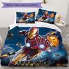 Avengers Iron Man Printed Bedding Set 3Pcs Duvet Cover Set For Kids Bedroom No Sheet No Quilt Core