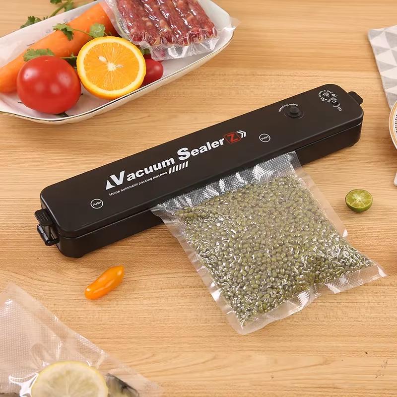 Acuum Sealer Packaging Machine with 10pcs Vacuum Bags Household Black Food Vacuum Sealer