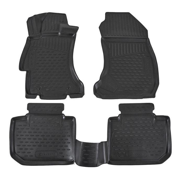 Tapis De Sol - JJ-AUTOMOTIVE - Subaru Crosstrek 2013-2017 - Coautchouc - Sur Mesure - Noir