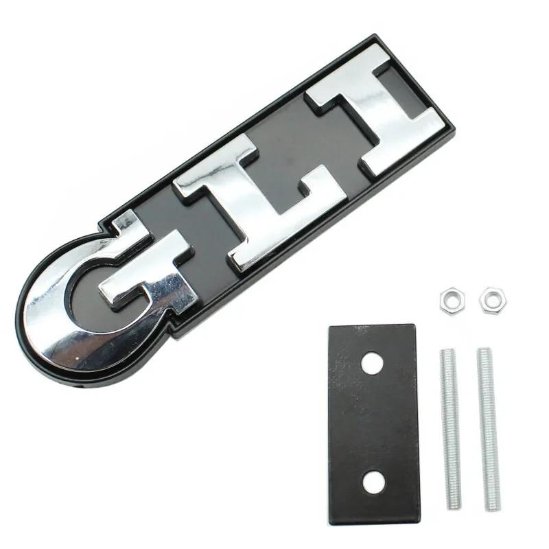 AUYGS1 3D Metal Letters GLI Logo Front Grill Emblem Badge Car Trunk Decals For GTI Volkswagen VW Jetta Passat Arteon Golf MK6 Sticker