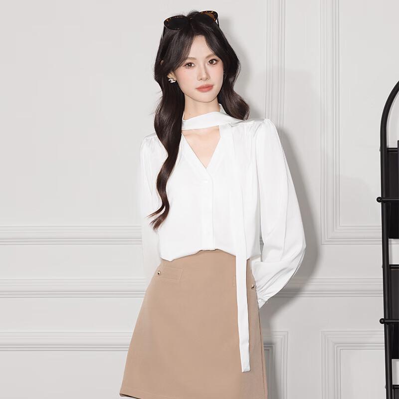 Elegant Satin V-Neck Blouse for Women