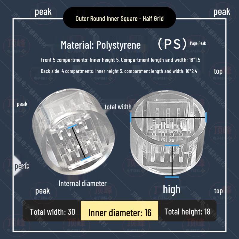 Einweg-Acryl-Kristallharzform für metallographische Kaltpress-Proben