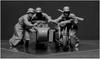 Master Box 1/35 Scale German Motorcycle Soldier (4 Figures), Coat Style, Rough Road Escape Scene, Second World War Plastic Model Kit, MB35178