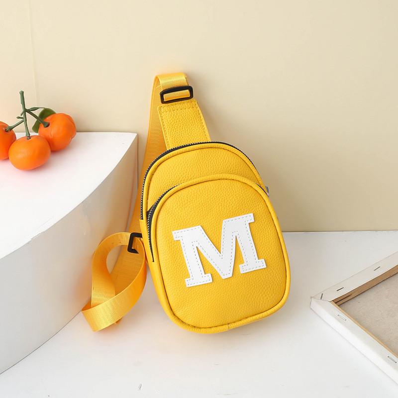 Trendy Children's Pu Letter Crossbody Bag For Boys And Girls Stylish Everyday Use