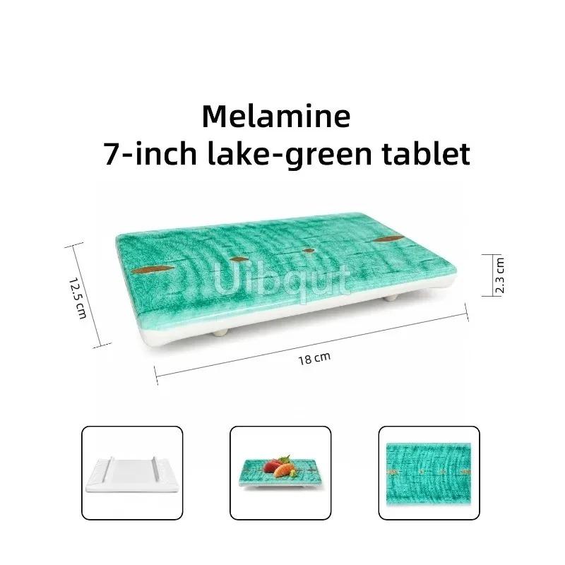 Melamine Rectangular Plate Japanese Tableware Plate Front Grilled Sushi Dish Sashimi Display Yakitori Dish Commercial BBQ Plates