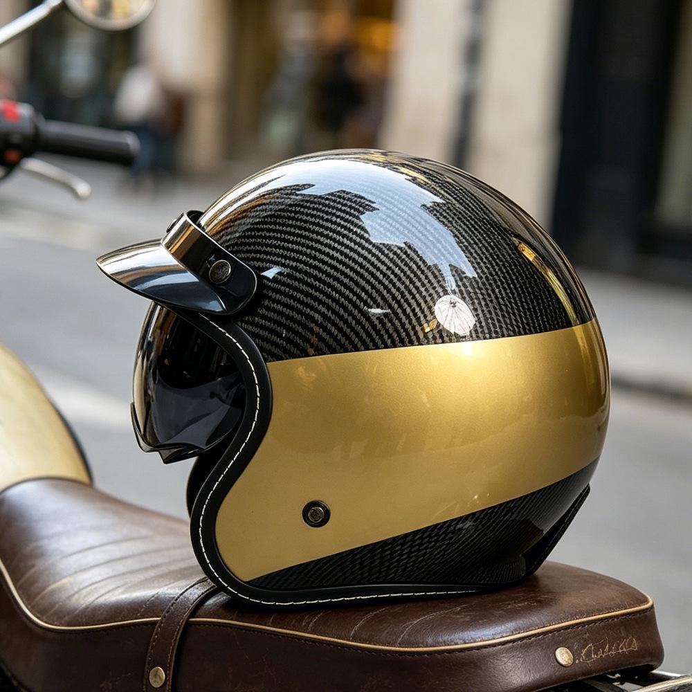 Retro Eagle Head Three-Quarter Motorcycle Helmet