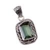 Natural Moldavite Gemstone Handmade 925 Solid Sterling Silver Pendant 1.25" N9K91