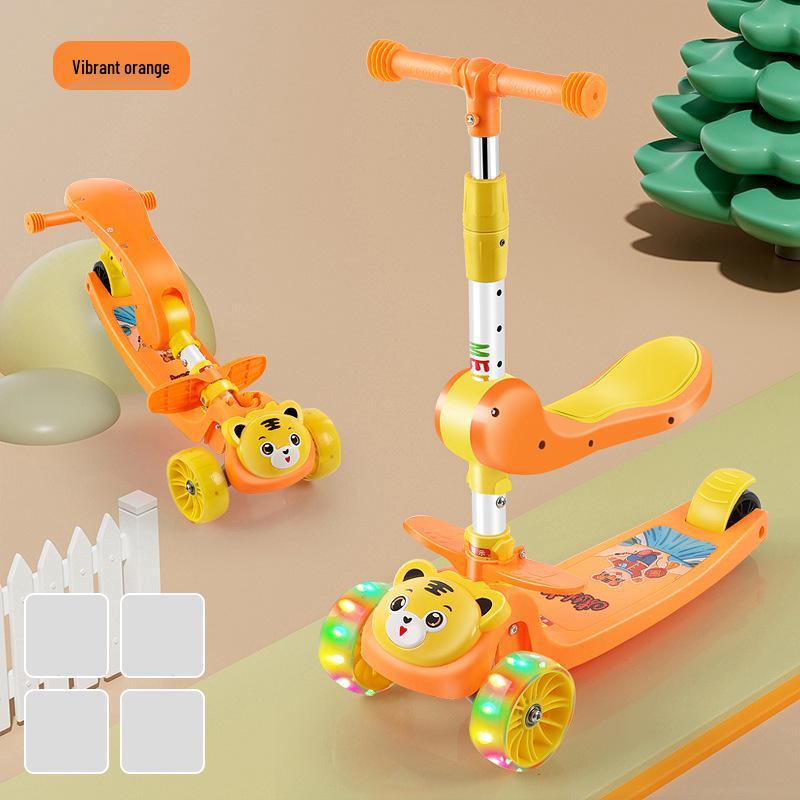 3-in-1 Children's Scooter with Seat for Ages 1-12, Suitable for Boys and Girls