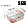 Stainless Steel Cartoon Kid's Lunch Box Portable Breakfast Boxes Divides Food Container  Camping