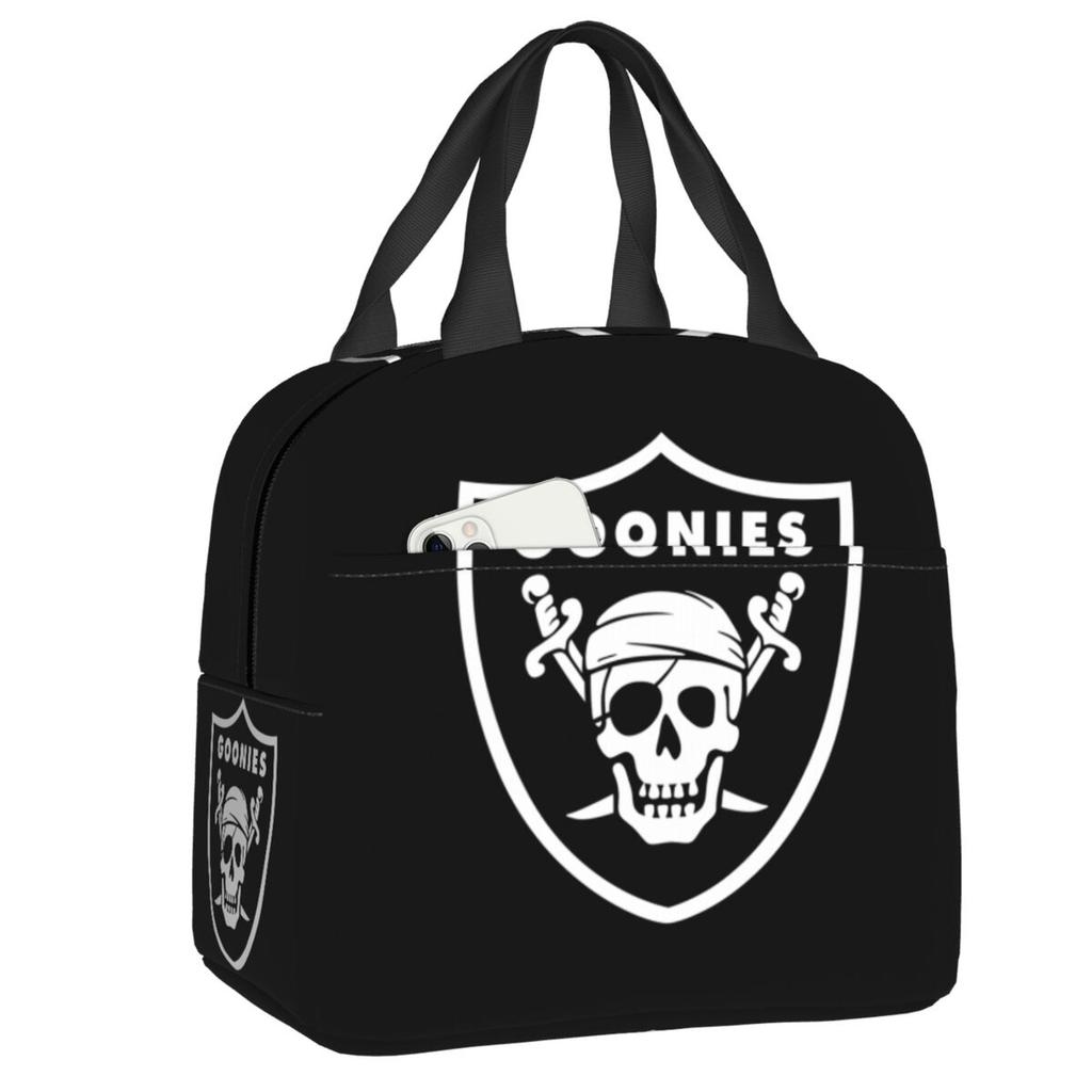 Benutzerdefinierte The Goonies Never Say Die Isolierte Lunchtaschen für Arbeit Schule Horror Abenteuerfilm Wiederverwendbare Thermokühlbox Bento Box