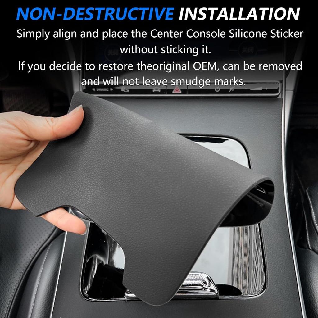 Car Center Console Gear Shift Panel Protector Cover Silicone Sticker Interior Washable Wrap Kit Fit for Mercedes-Benz W206 C-Class C300 C260 C200 AMG