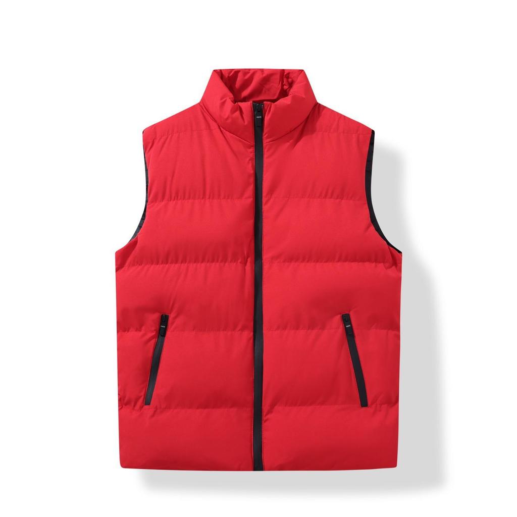 Men's Casual Thickened Vest - Warm, Solid Color for Autumn/Winter
