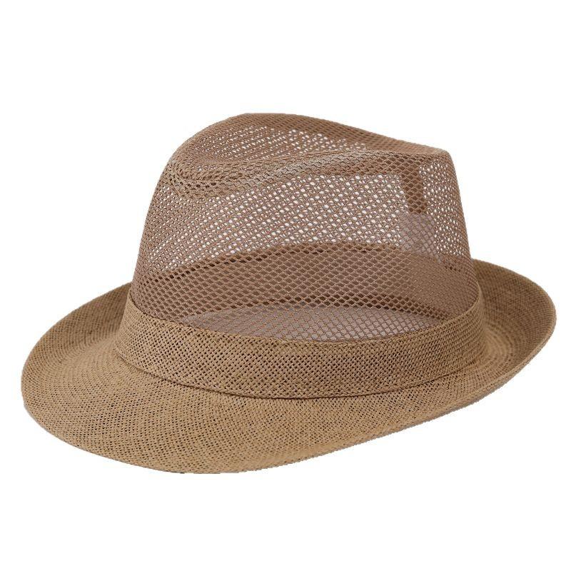 Hat Men'S Summer Straw Hat Sun Hat The Elderly Father Grandfather Old Man Top Hat Summer Sun Protection Breathable Cool Hat