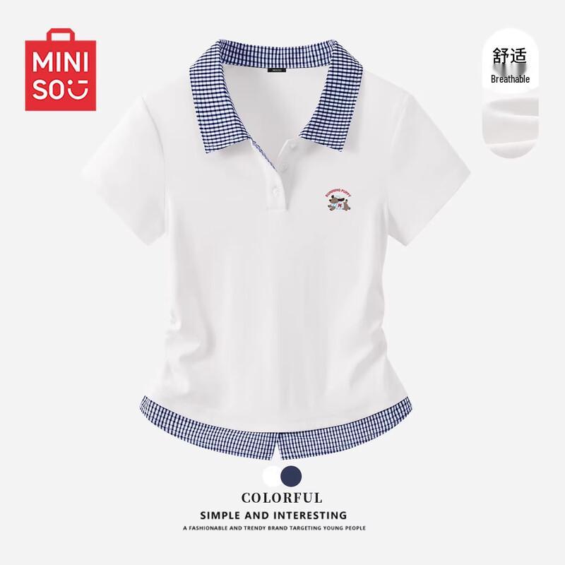 Женская облегающая футболка-поло MINISO L
