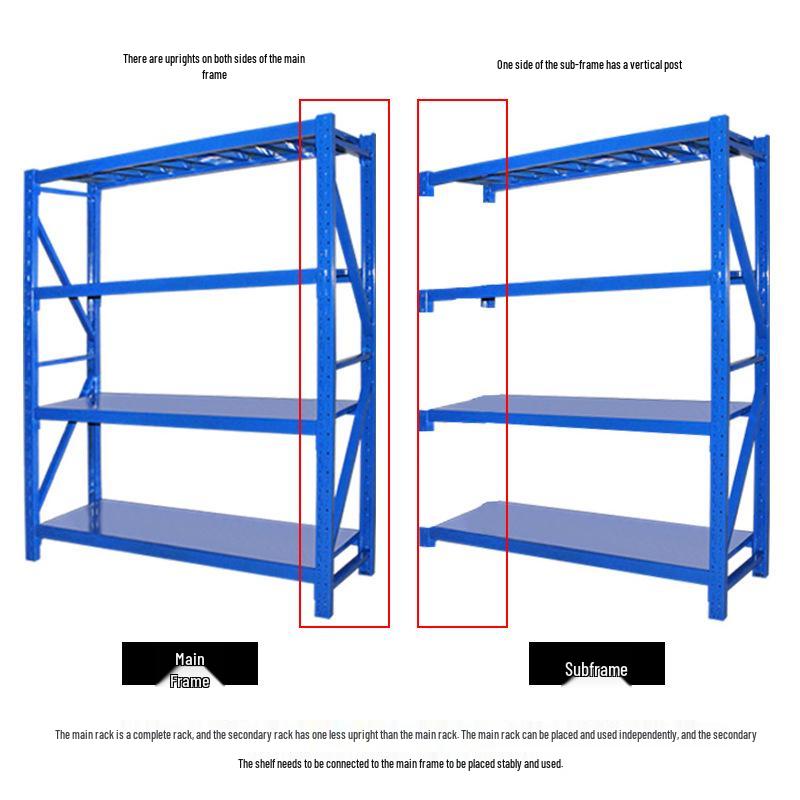 Multi-Tier Medium Duty Shelving Racks for Warehouse and Storehouse Storage