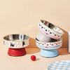 Neck-protecting Pet High-foot Bowl Colorful Cats Feeder Bowl Cute Cat Bowl
