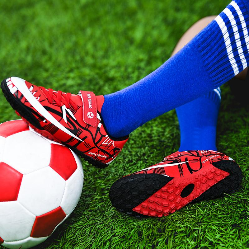 30-37 Cheap Kids Soccer Shoes Short Nails TF Long Nails Velcro AG Artificial Turf Training Youth Soccer Shoes