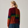 Zhaojun Women's 100% Cashmere Inlaid Knit Round Neck Sweater
