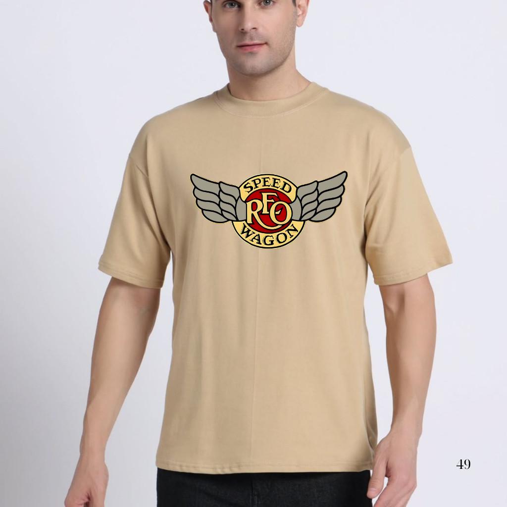 REO Speedwagon Logo Band Black Cotton T-Shirt Graphic Tee S-5XL S разноцветный