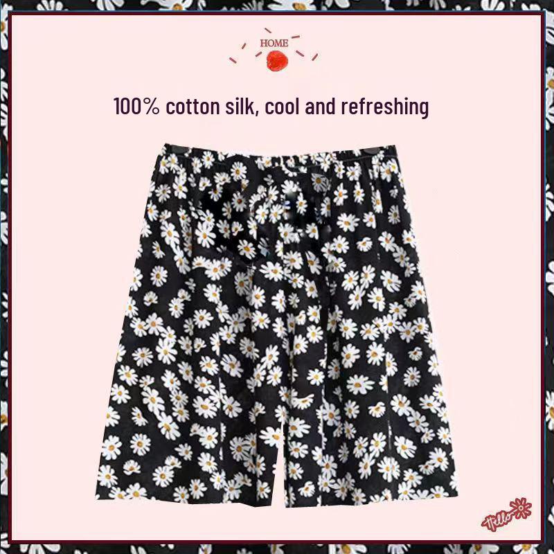 2023 Spring/Summer Women's Casual Cotton Rayon Beach Shorts - Non-Fading, Versatile 5-Point Design for Home or Outdoor Wear.