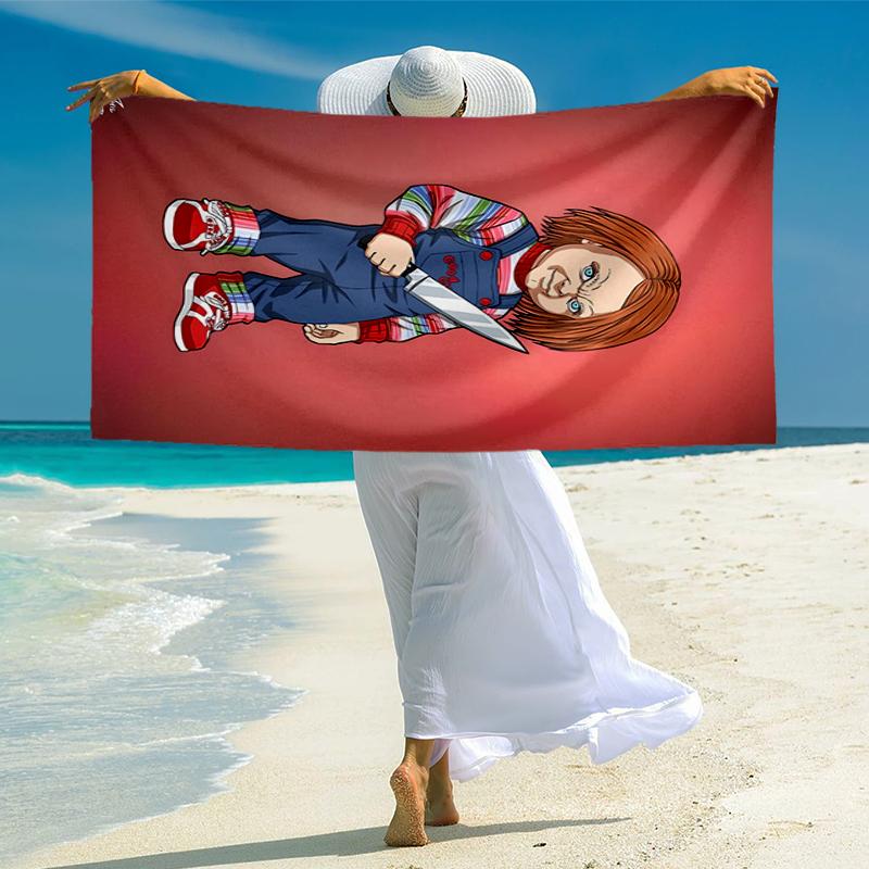 Chucky Fashion Beach Towel: Ideal for Summer Adventures Soft, Absorbent and Quick Drying Suitable for Swimming and Bathing