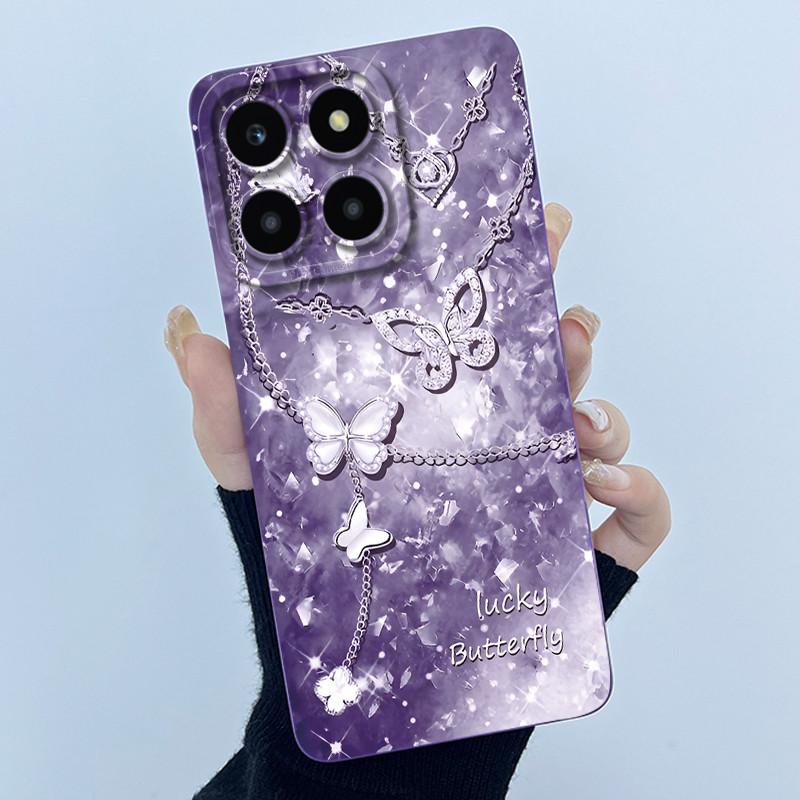For Honor X6a X6b X6c X6 X6s Case Simplicity flower Soft Silicone Cover For HonorX6a X 6B X6 b Shell Lens Protective Phone Funda