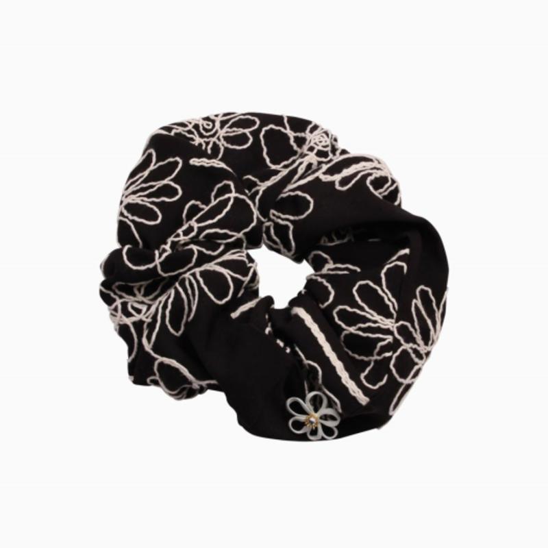 Dana Burton Flower Stitch Gopchang Band Scrunchie