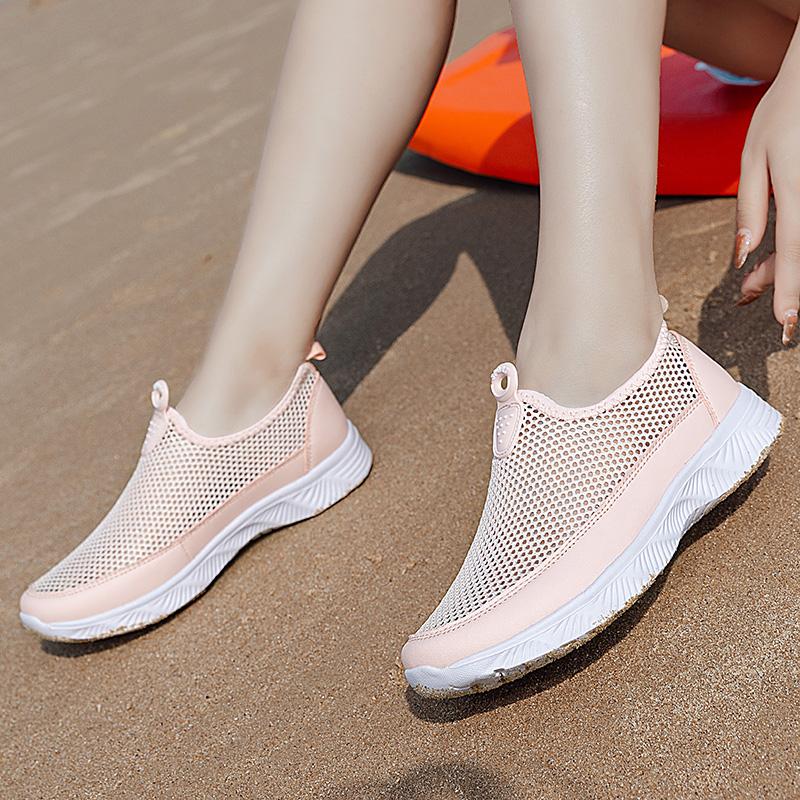 Pánské letní síťované ležérní tenisky prodyšné vycházkové boty silná podrážka protiskluzové plážové tenisky lehké outdoorové běžecké boty