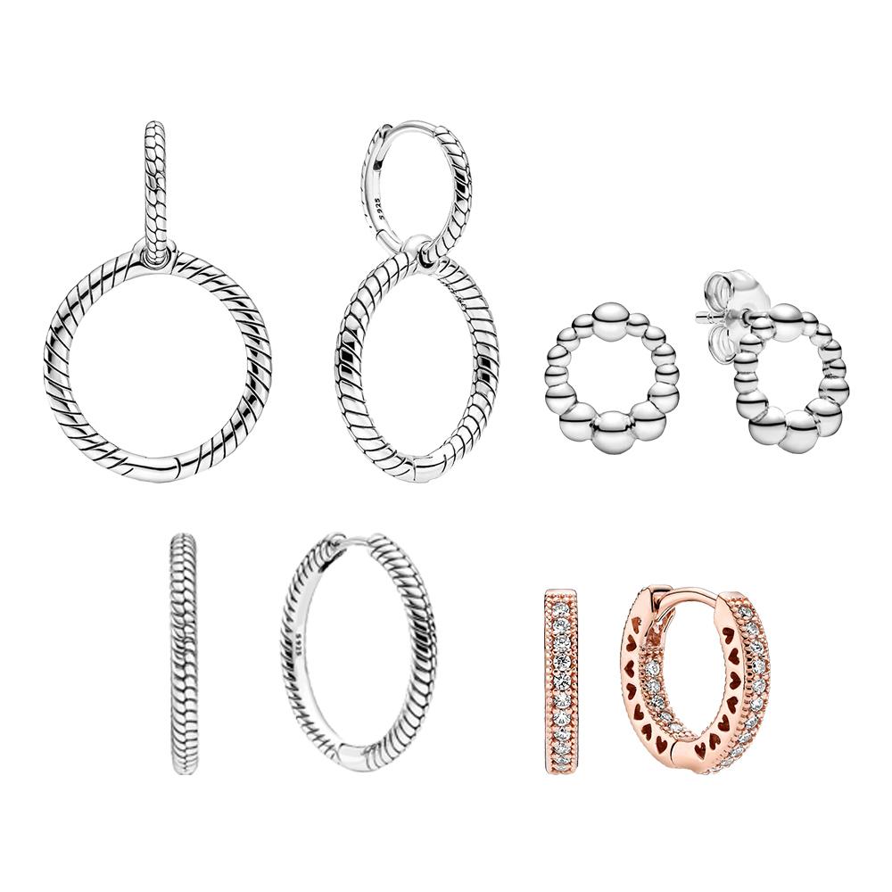 Sterling Silber Herzförmiger Stecker Ohrring für Damen Geburtstags Schmuckgeschenke Mit Stoffbeutel