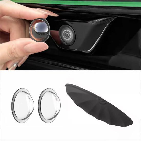 2 Stück Autokamera-Objektivschutz Wasserdicht Staubdicht Klebend Klar Automobil-Kameraobjektivabdeckung Schutz Regenschutz Autozubehör
