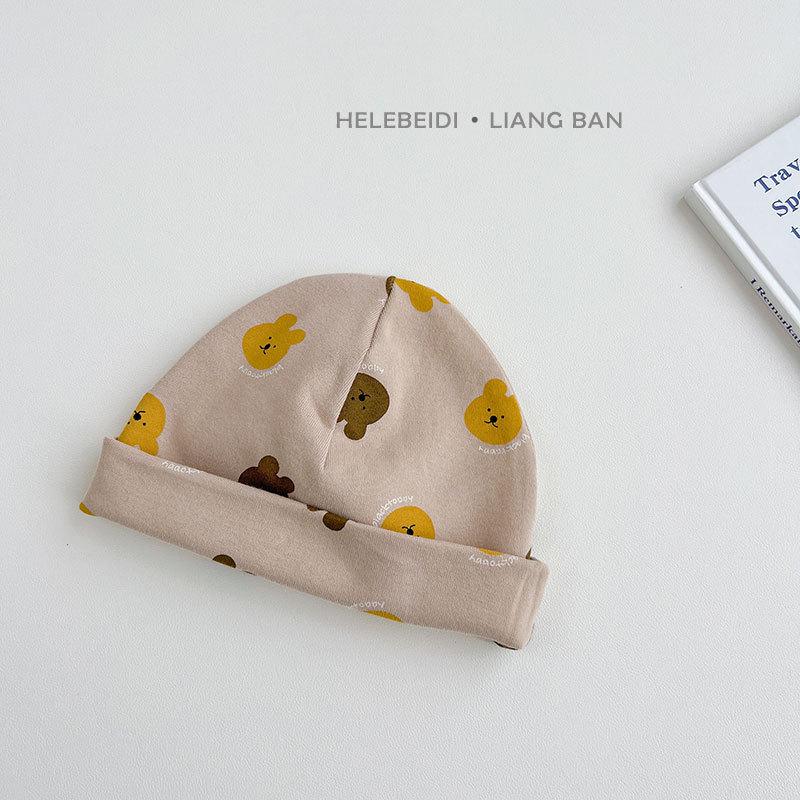 Babymütze aus reiner Baumwolle zum Schutz der Fontanelle - Süßes Prinzessinnen-Design, Doppellagig für Frühling, Herbst und Winter