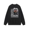 Unisex Oversized Cotton Crewneck Sweatshirt With Letter Dice Print Fall Youth Streetwear