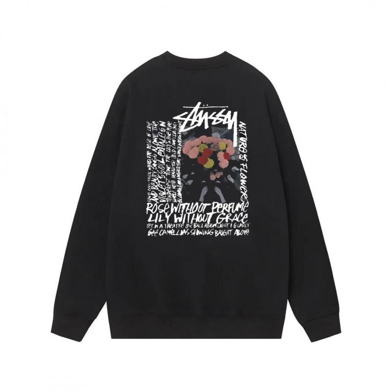 Unisex Oversized Cotton Crewneck Sweatshirt With Letter Dice Print Fall Youth Streetwear
