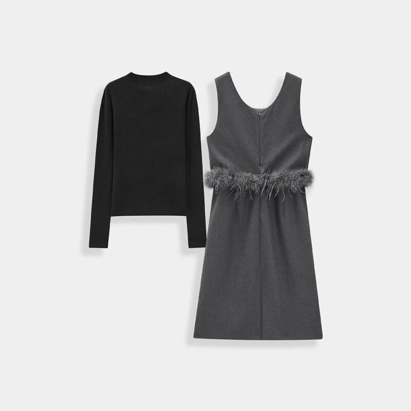 IEF Petite French Style Wool-Blend Coat Dress