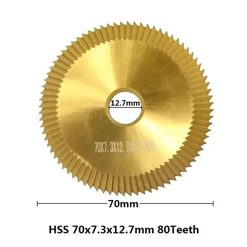 CMCP 60/70mm Key Machine Saw Blade 60 80 Teeth Double Side HSS Key Cutter Milling Cutter for Copy Keys Duplicate Machine