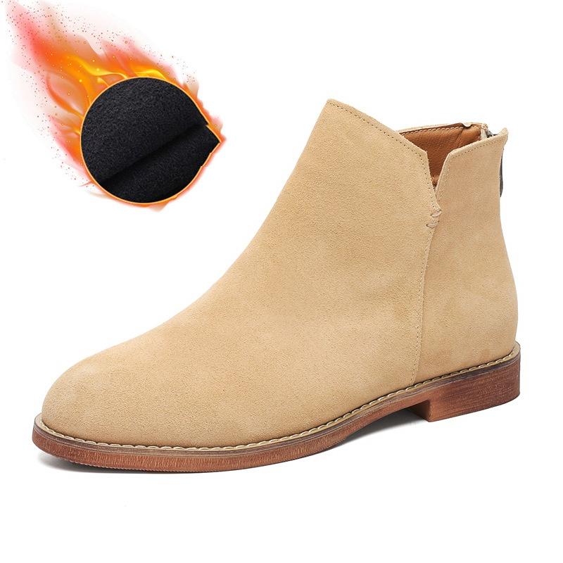 England style men's casual chelsea boots slip-on cow suede leather shoes cowboy autumn winter boot handsome ankle botas hombre