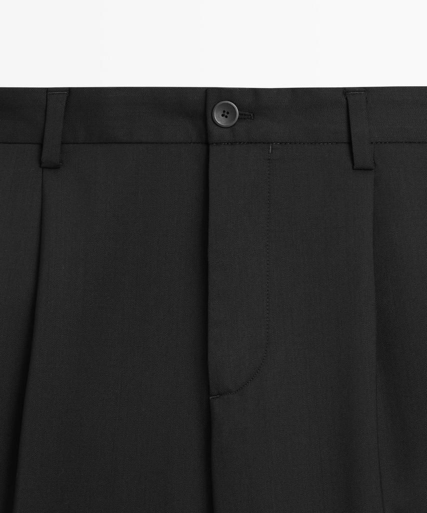 Masimodutti Cool Wool Blend Pintuck Pants