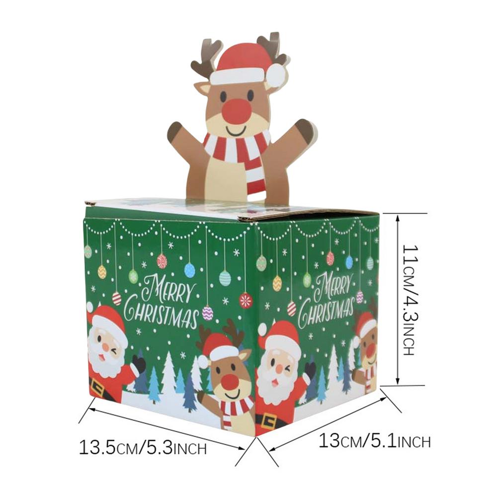 

Christmas Money Boxes For Cash Paper Christmas Cash Dispenser Box Holiday Candy Holder Package Boxes With 30 Storage Bags 13.5x13x11cm зелений