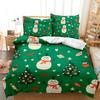 3pcs Christmas Snowman Tree Bedding Set - Ultra-Soft, Breathable, Light Beige-Friendly, Durable, Wrinkle-Resistant, Fade-Proof
