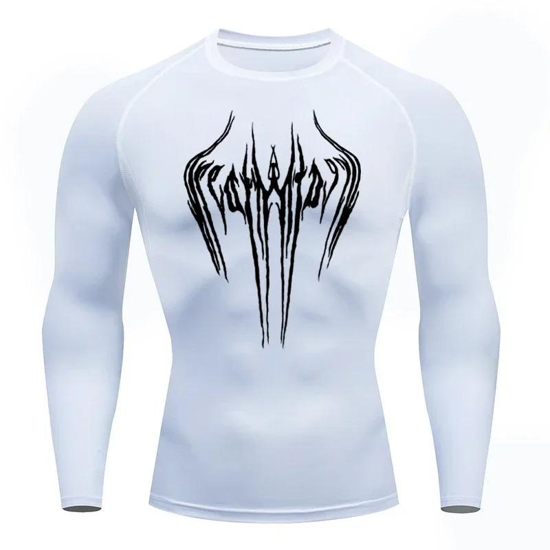 Men's Breathable Compression Sports T-shirt Short-sleeved Bodybuilding Fitness Sweatshirt Jogging Training Sportswear Top S-3XL