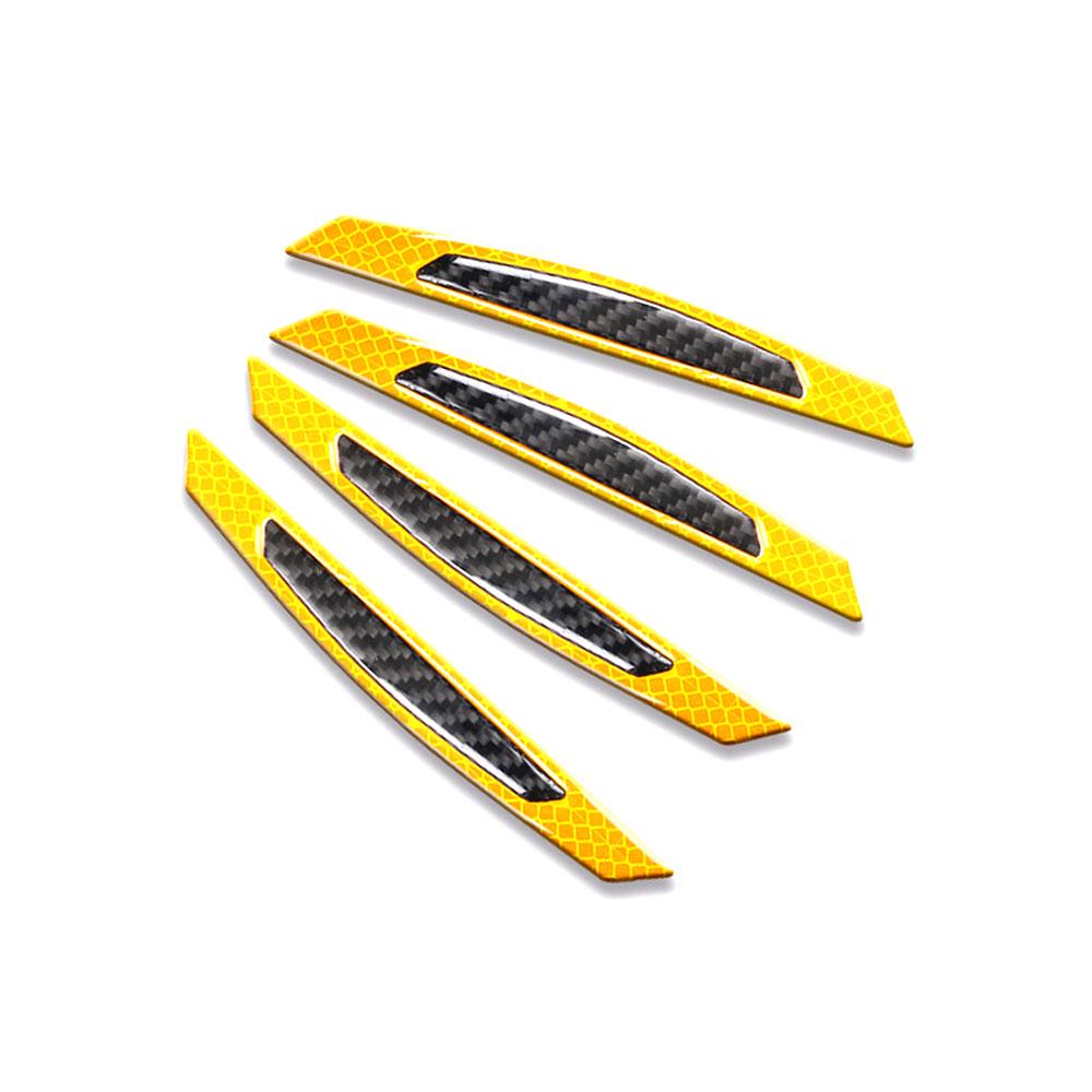 4Pcs/Set Reflective Warning Door Side Edge Protection Anti-Scratch Protector Glue Sticker For Auto Car