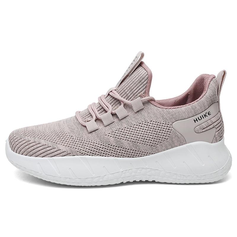 

Sneakers women s shoes spring 2025 new flying woven breathable mesh shoes comfortable women s shoes soft sole light casual shoes 41 рожевий