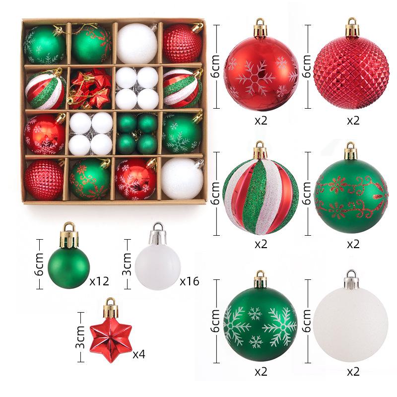 Christmas Decorations 44 Sets Electroplating Painted Balls New Christmas Balls Christmas Tree Pendants Christmas Balls