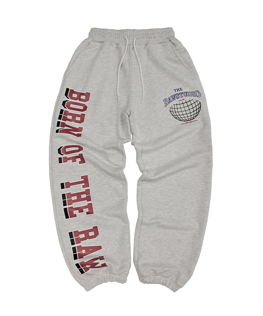 RAW LAB Boneless Wide Sweatpants (White Gray)